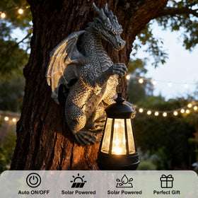 Halovin dragon wall art with back groove for easy hanging.