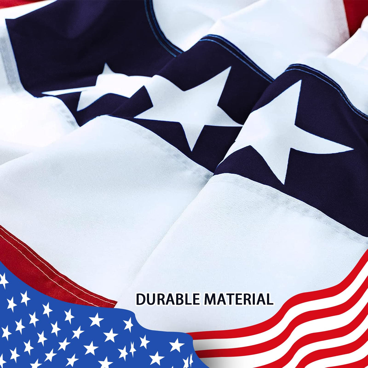 Halovin flag includes heavy-duty brass grommets for secure mounting.