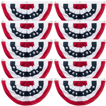 Halovin pleated fan flag for outdoor display with wind-tolerant design.