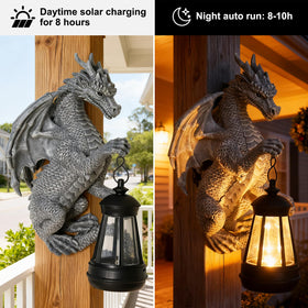 Halovin weatherproof dragon statue with IP44 rating for outdoor use.