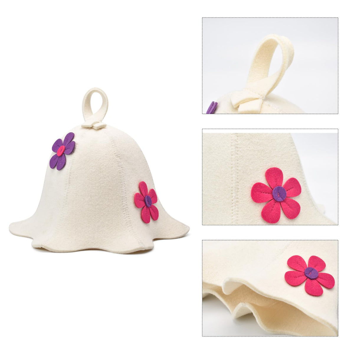 Halsa sauna hat one size fits all, easy to wear during spa sessions