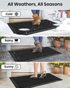 HAMARA entryway mat reduces tracked dirt from daily foot traffic