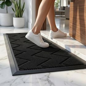 HAMARA anti slip front door mat with textured surface for secure footing at entry