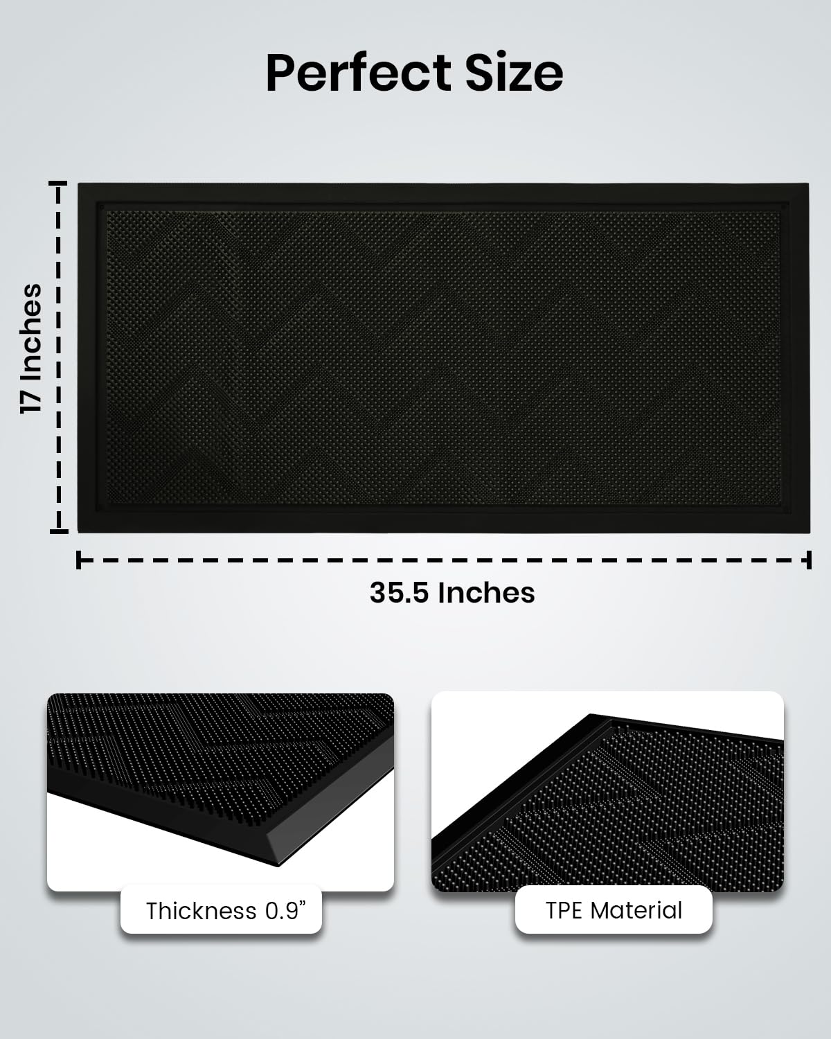 HAMARA outdoor entry mat traps mud and water to keep floors clean