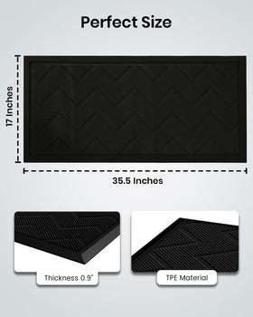 HAMARA outdoor entry mat traps mud and water to keep floors clean