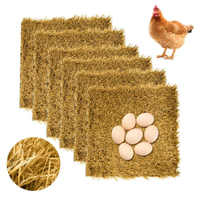 Hamiledyi 12x12 grass nest mat offers soft, comfortable nesting for hens