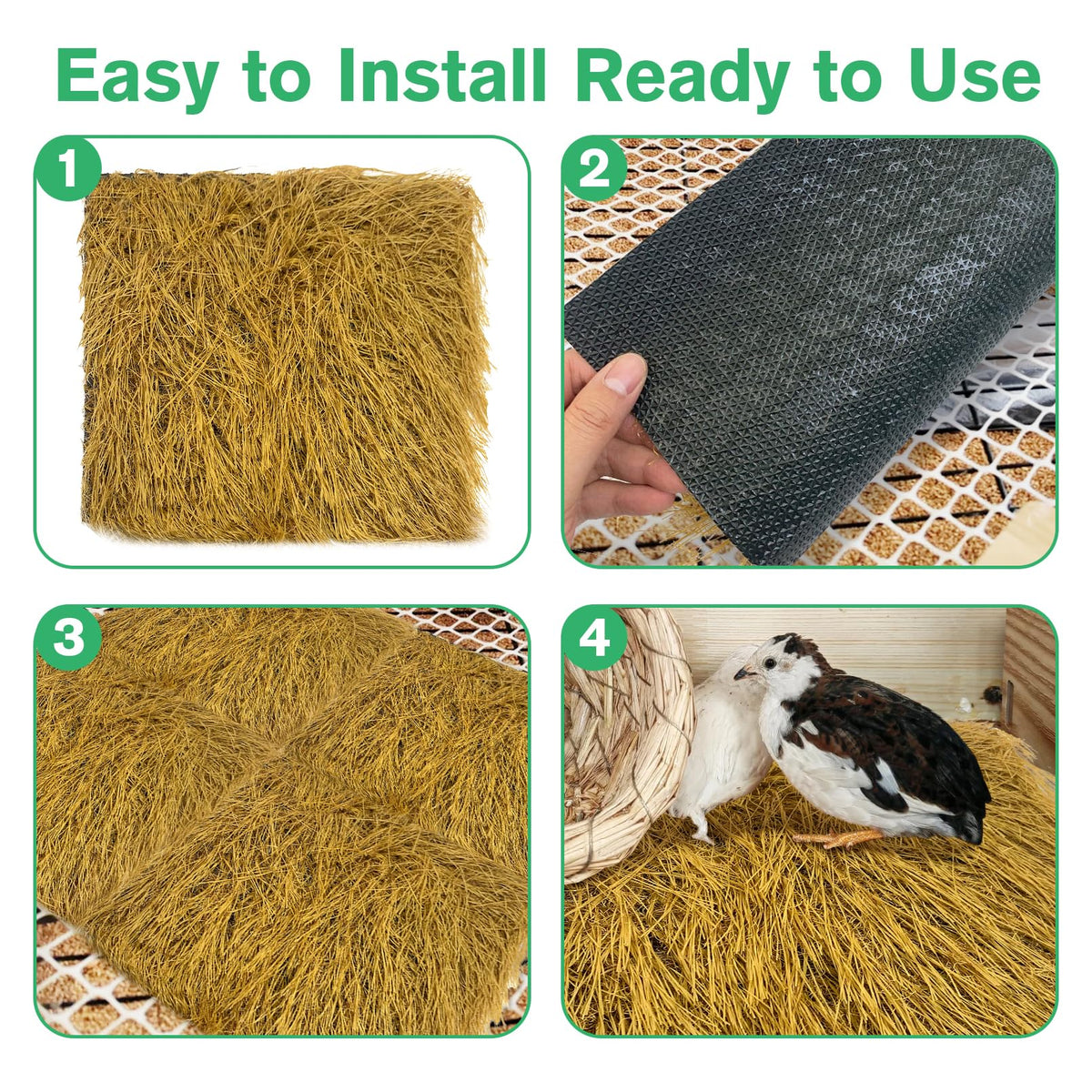 Hamiledyi soft grass mat, comfortable for pets and protects feet from hard surfaces