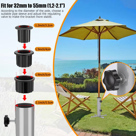 Hammrit PVC sleeve 32mm fits a 1.2-inch pole for snug adjustability.