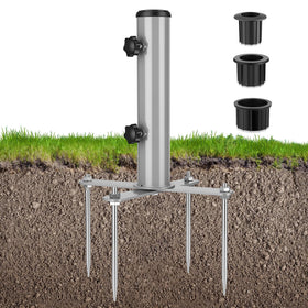 Hammrit umbrella stand anchor with four spikes for a stable outdoor setup.