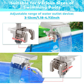 Hanaoyo fountain clamps mounted on pool edge for easy setup
