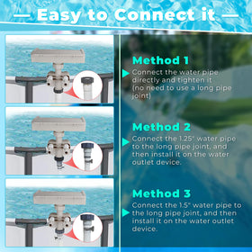 Hanaoyo hose connection ready for 1.2 or 1.5 inch hoses