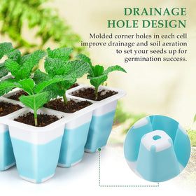 Hanaoyo reusable seed tray made of durable silicone for multiple seasons.