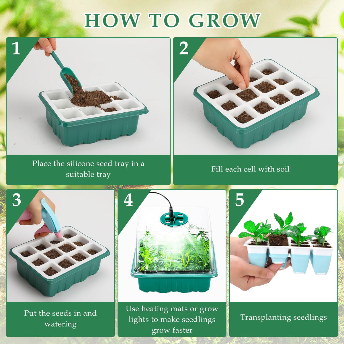 Hanaoyo seed starter supports various seeds like peppers, tomatoes, and strawberries.