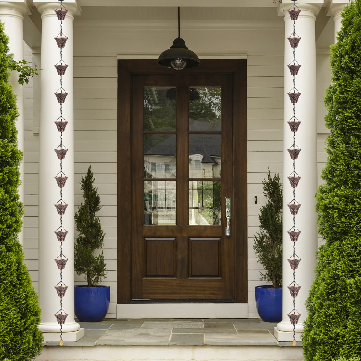 HANAYARD rain chains with anti-rust coating withstand weather