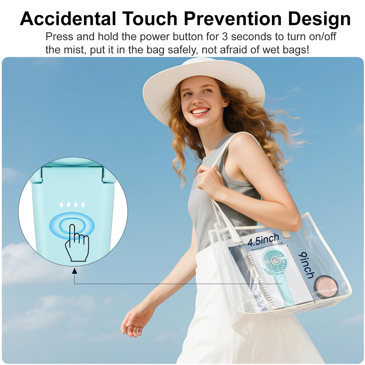 HandFan 3-speed wind control for tailored airflow