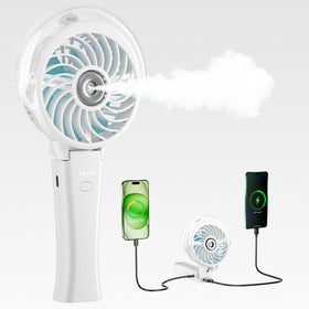 HandFan misting fan with 4000mAh battery for outdoor beach use