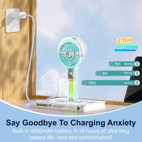 HandFan foldable neck-wear design keeps hands free