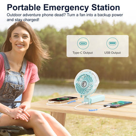 HandFan rechargeable personal mister for hands-free cooling