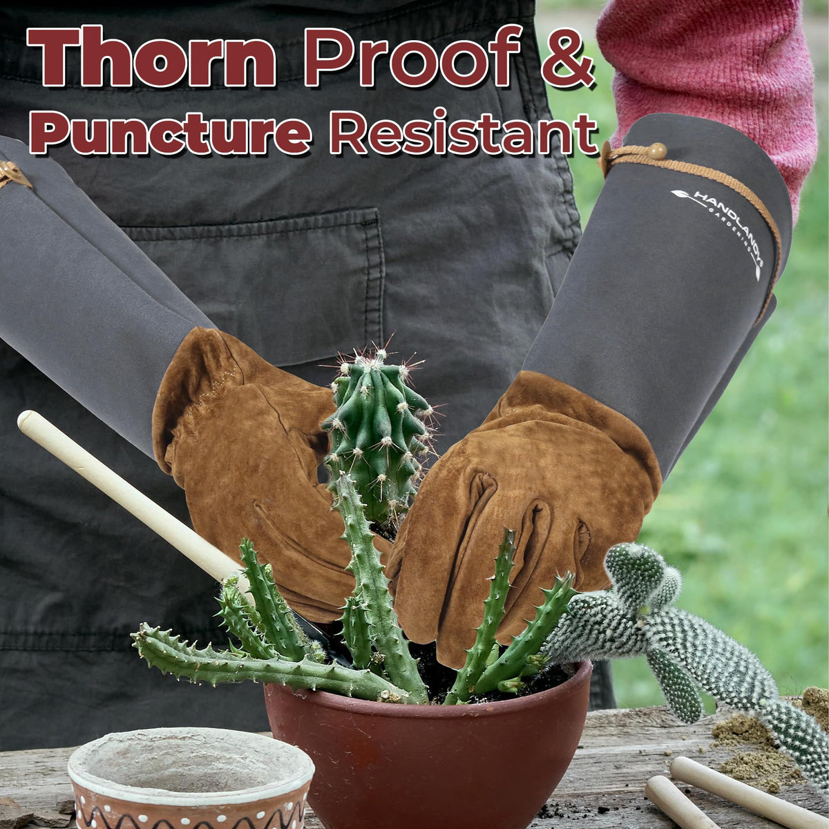 HANDLANDY breathable garden gloves keeping hands cool during summer weeding.