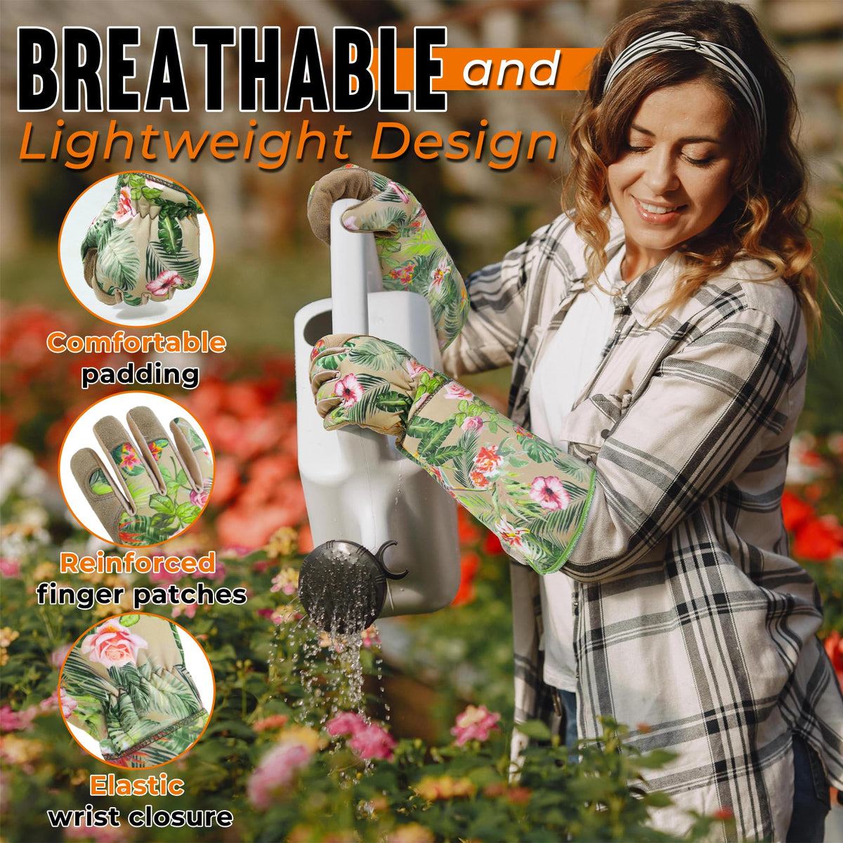HANDLANDY forearm-length gloves shield forearms from scratches and sun