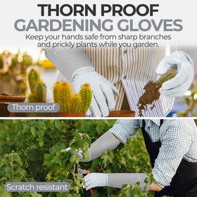HANDLANDY forearm-protection garden gloves guard forearms in dense bushes and hedges.