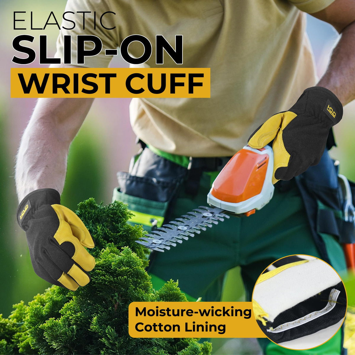 HANDLANDY Gardening Gloves soft moisture-wicking lining for all-day comfort.