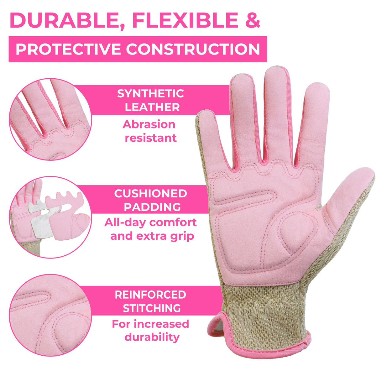 HANDLANDY gloves palm padded for extra cushioning during digging
