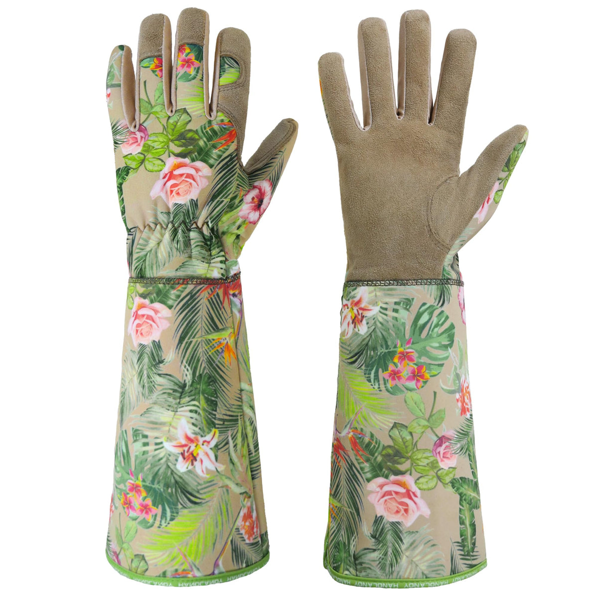 HANDLANDY goatskin-leather gardening gloves for women provide durable protection during tasks