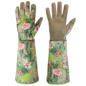 HANDLANDY goatskin-leather gardening gloves for women provide durable protection during tasks