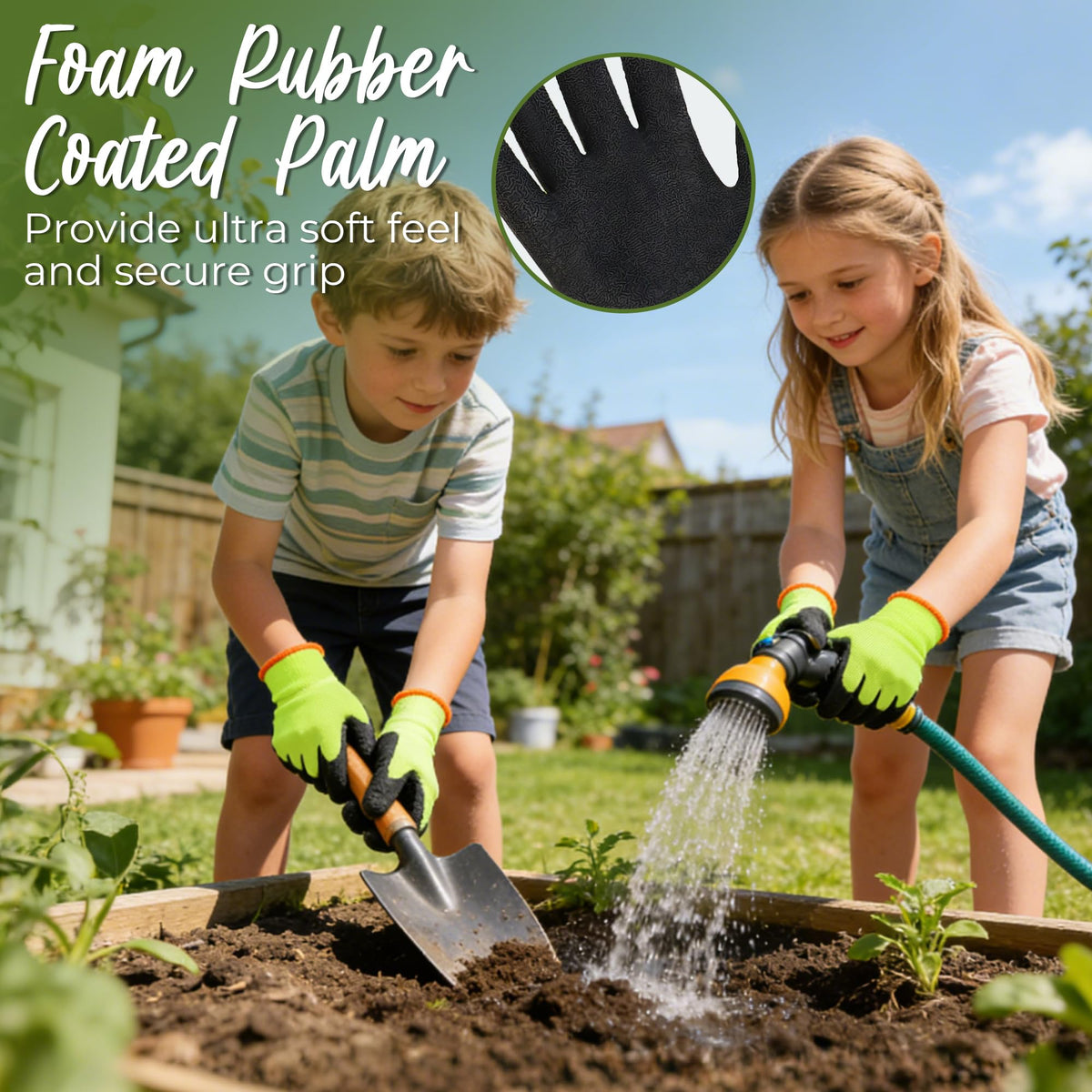 Handlandy gloves offer breathable seamless lining for flexible, precise gardening with small hands.