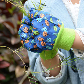 HANDLANDY kid's gardening gloves, breathable fabric for outdoor learning and play.