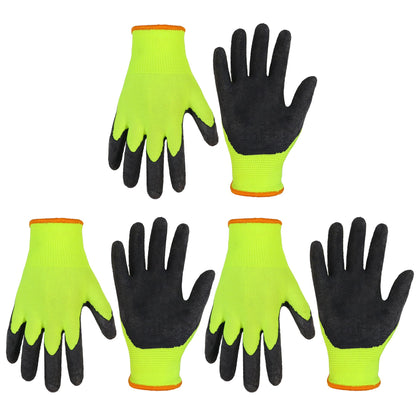 Handlandy kids gardening gloves with micro-foam coating provide grip for planting and dirt protection.
