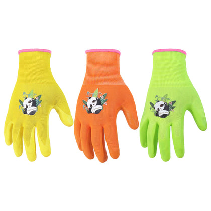 HANDLANDY kids gardening gloves nitrile coated close-up for comfort and protection.