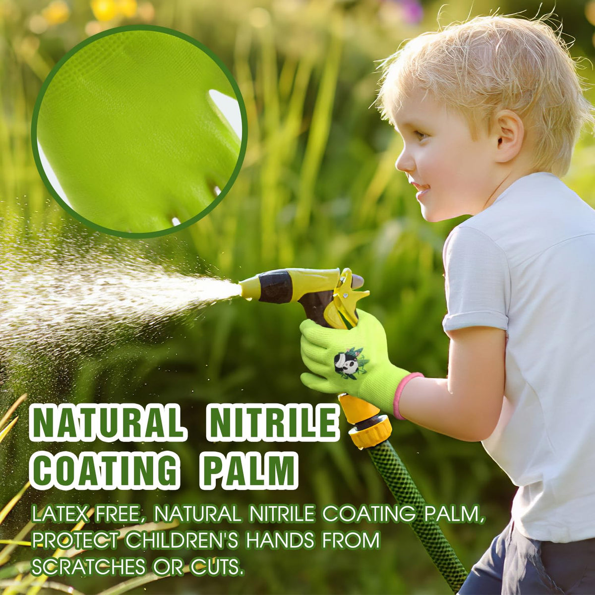 HANDLANDY gloves with snug elastic wrist ensure clean hands during planting tasks.