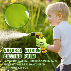 HANDLANDY gloves with snug elastic wrist ensure clean hands during planting tasks.