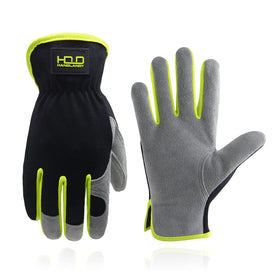 HANDLANDY leather gardening gloves show palm dexterity for precise grip