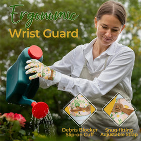 HANDLANDY rugged yet dexterous leather hybrid glove for gardening