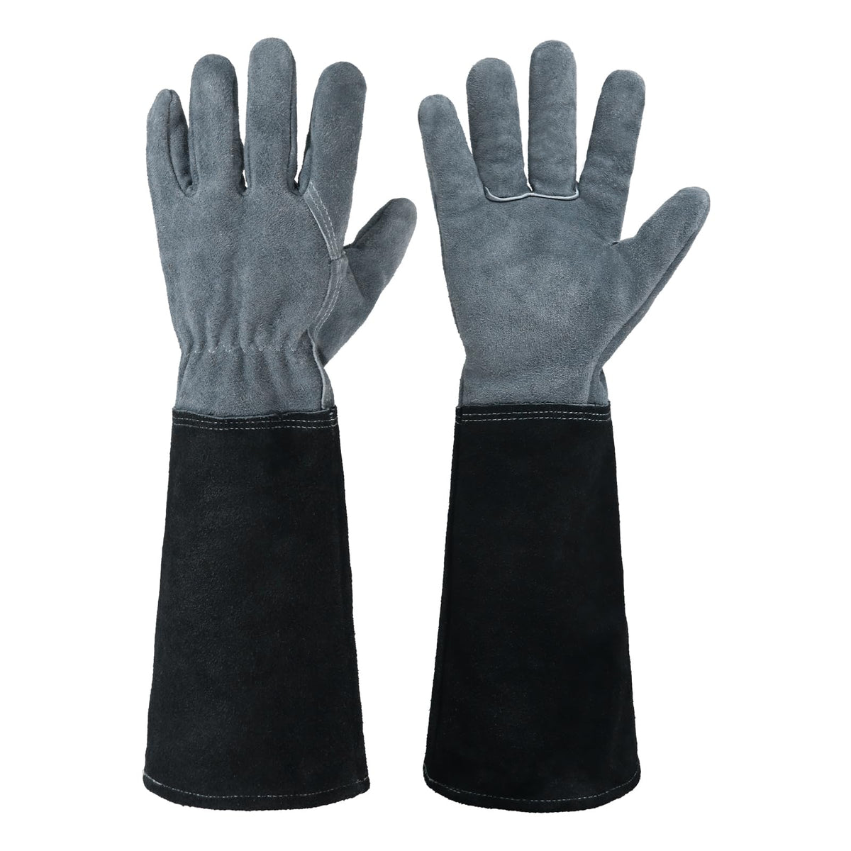 HANDLANDY long gardening gloves cowhide rose pruning shield hands from thorns