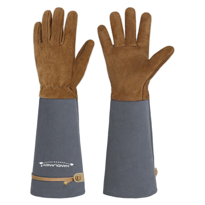 HANDLANDY pigskin leather rose pruning gloves protect hands during thorny pruning