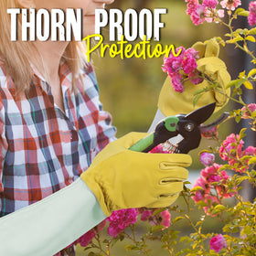 HANDLANDY Rose Pruning Gloves forearm sleeve offers extended protection during gardening.