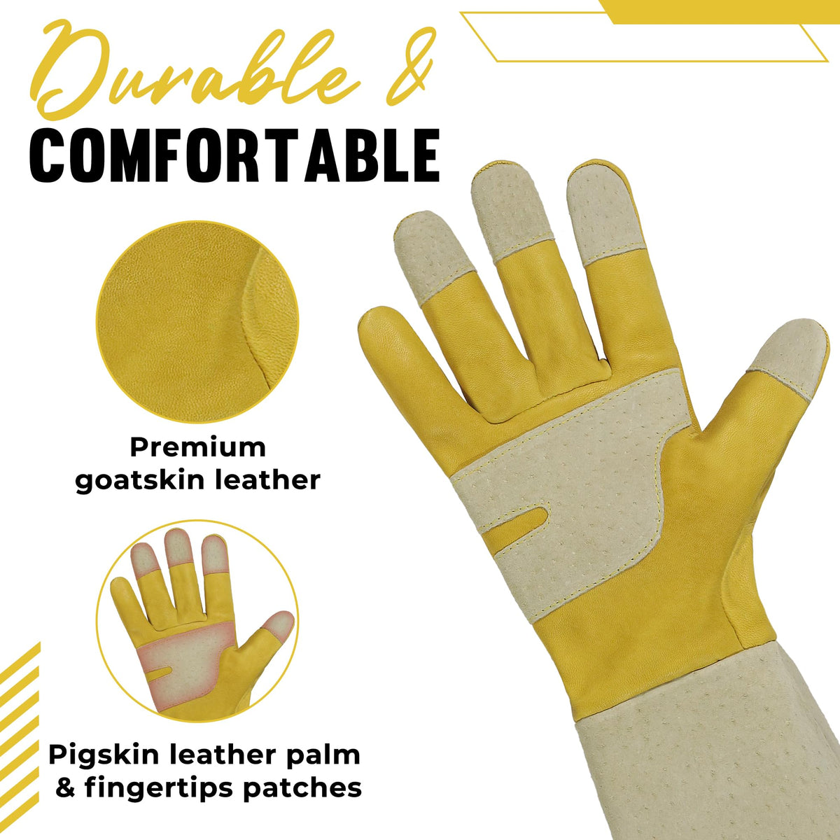 HANDLANDY forearm-sleeve protection shields skin during thorny pruning