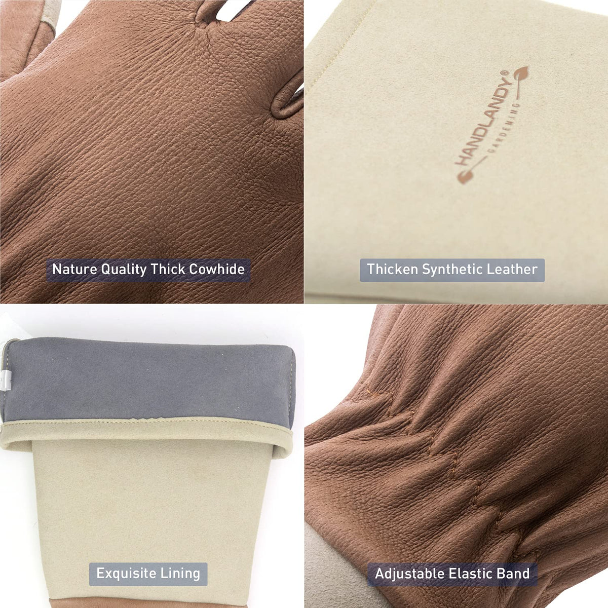 HANDLANDY design features soft top and tough bottom for comfort and durability