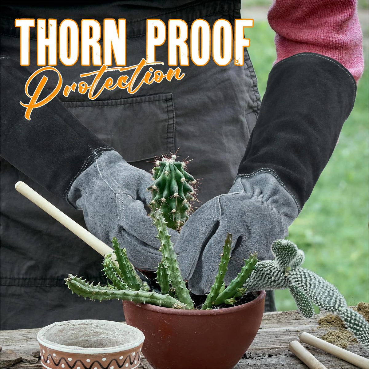HANDLANDY thorn-proof forearm protection gloves during pruning