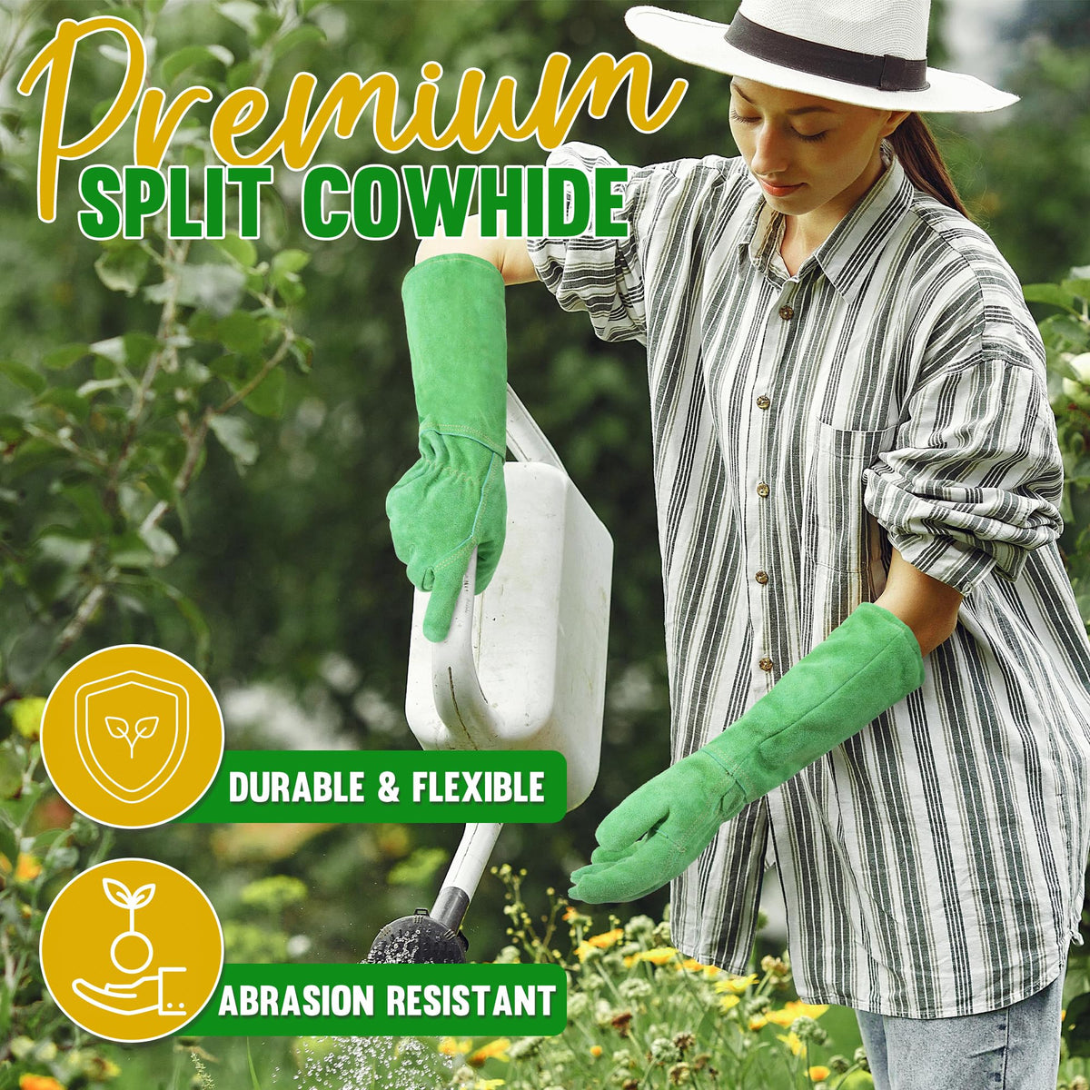HANDLANDY thorn-proof garden gloves rose pruning shield forearms from thorns during tasks