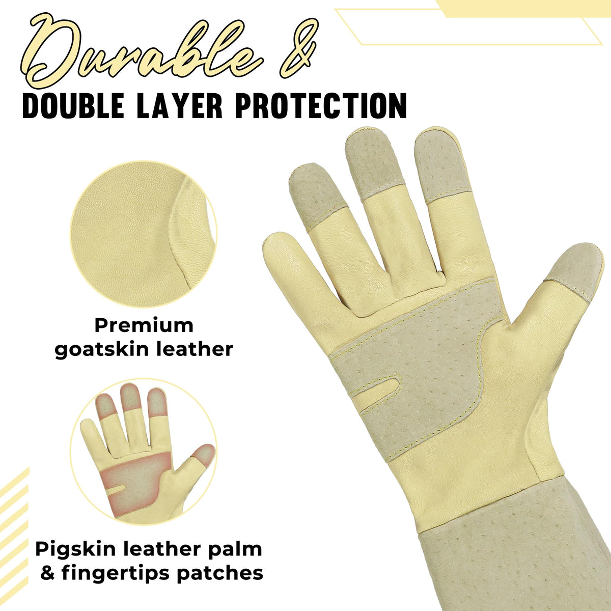 HANDLANDY thorn-proof gloves protect against rose thorns during gardening.
