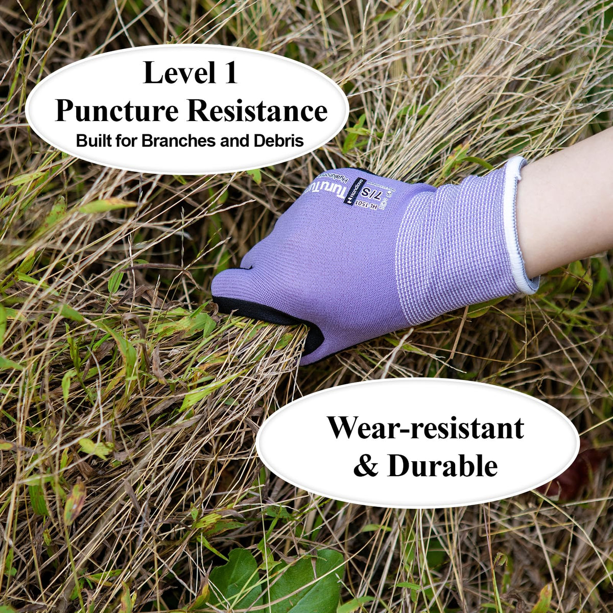 HandLove latex-free gloves with touchscreen fingertips for phone use.