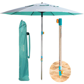Handy Beach Umbrella with 10-second setup delivering quick shade on the sand