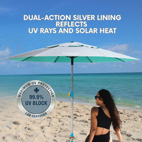 UPF 55+ silver canopy for cooler, UV-protected shade