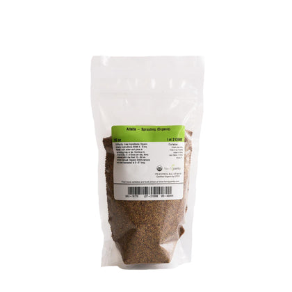 Handy Pantry alfalfa seeds pouch for long-term storage and freshness.
