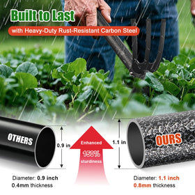 HANGMAICOME carbon steel head delivers durable performance for weeding.